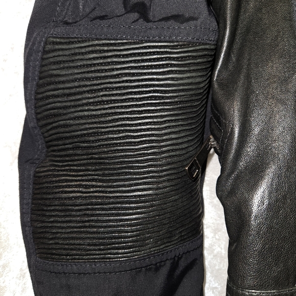 BURBERRY BRIT Leather Ballistic Motorcycle Jacket Size Large - Picture 11 of 15